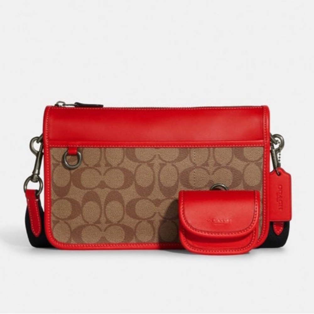 Coach C8141 Men's Heritage Convertible Signature Crossbody Hybrid Pouch - Picture 3 of 9